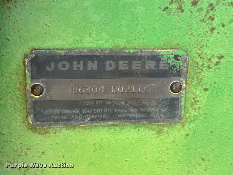 image for item MZ9700 1975 John Deere 8630 4WD tractor