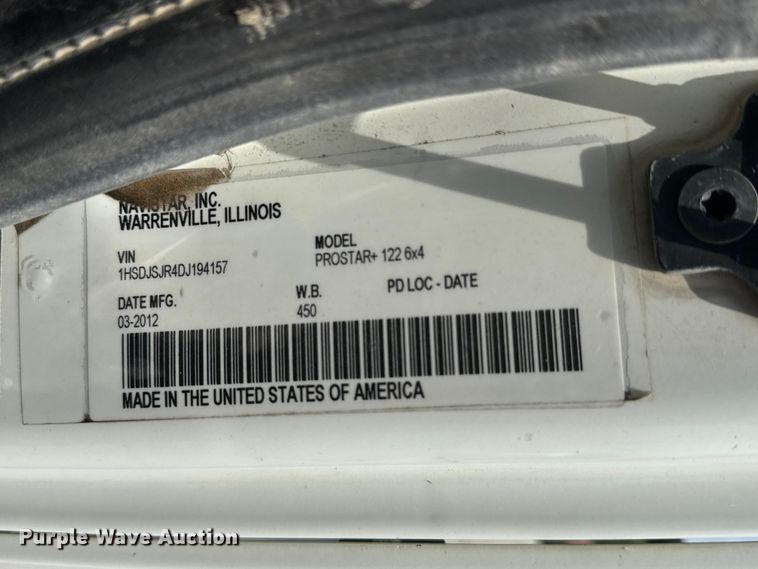 image for item NA9437 2013 International ProStar+ 122 semi truck