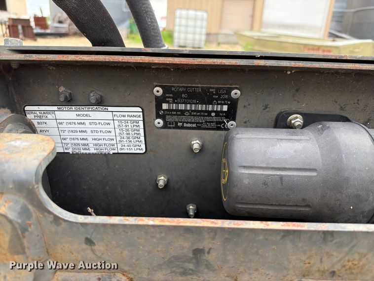 image for item NA9443 2016 Bobcat 80 skid steer rotary mower