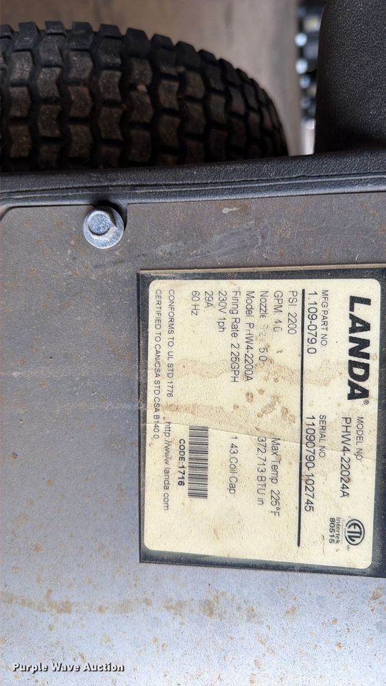 image for item NA9468 Landa PHW4-2024 hot pressure washer