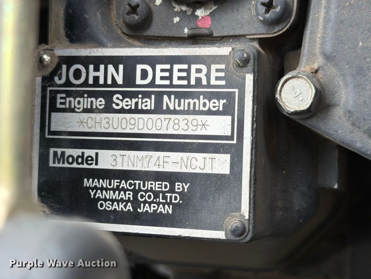image for item YA3913 2014 John Deere 1023E MFWD tractor