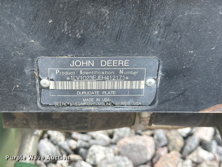 image for item YA3913 2014 John Deere 1023E MFWD tractor