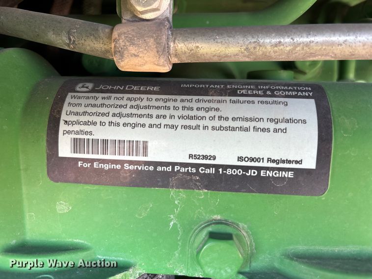 image for item YA3933 2019 John Deere 8270R MFWD tractor