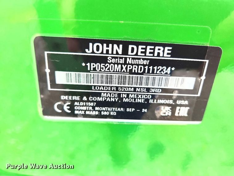 image for item YA4072 2024 John Deere 520M loader