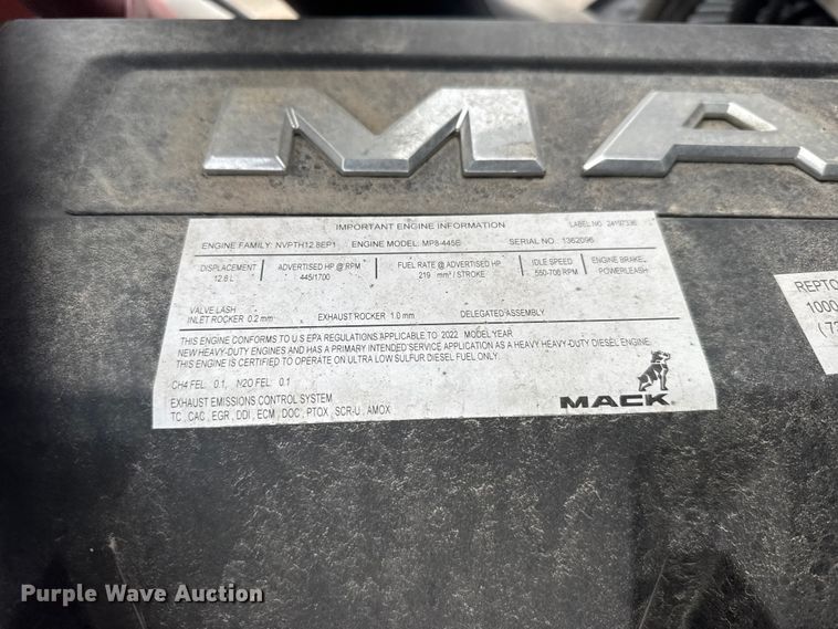 image for item DY3072 2023 Mack Anthem semi truck