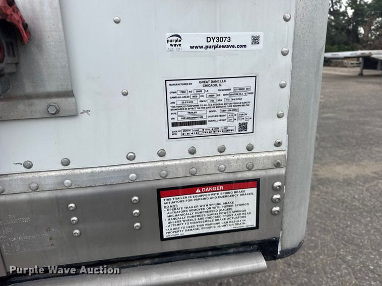 image for item DY3073 2022 Great Dane Trailers dry van trailer