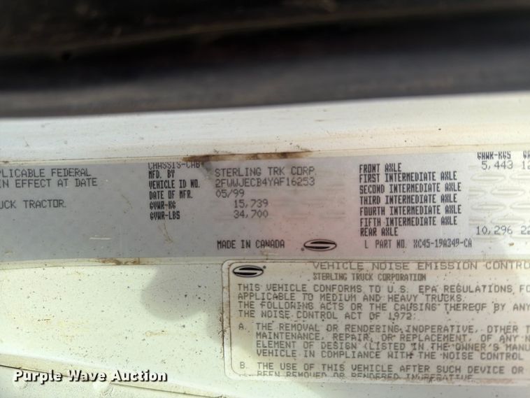 image for item ER1820 2000 Sterling Truck A9513 flatbed truck