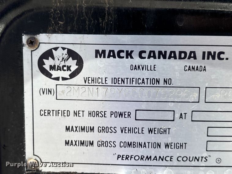 image for item ER3120 1982 Mack R686ST semi truck