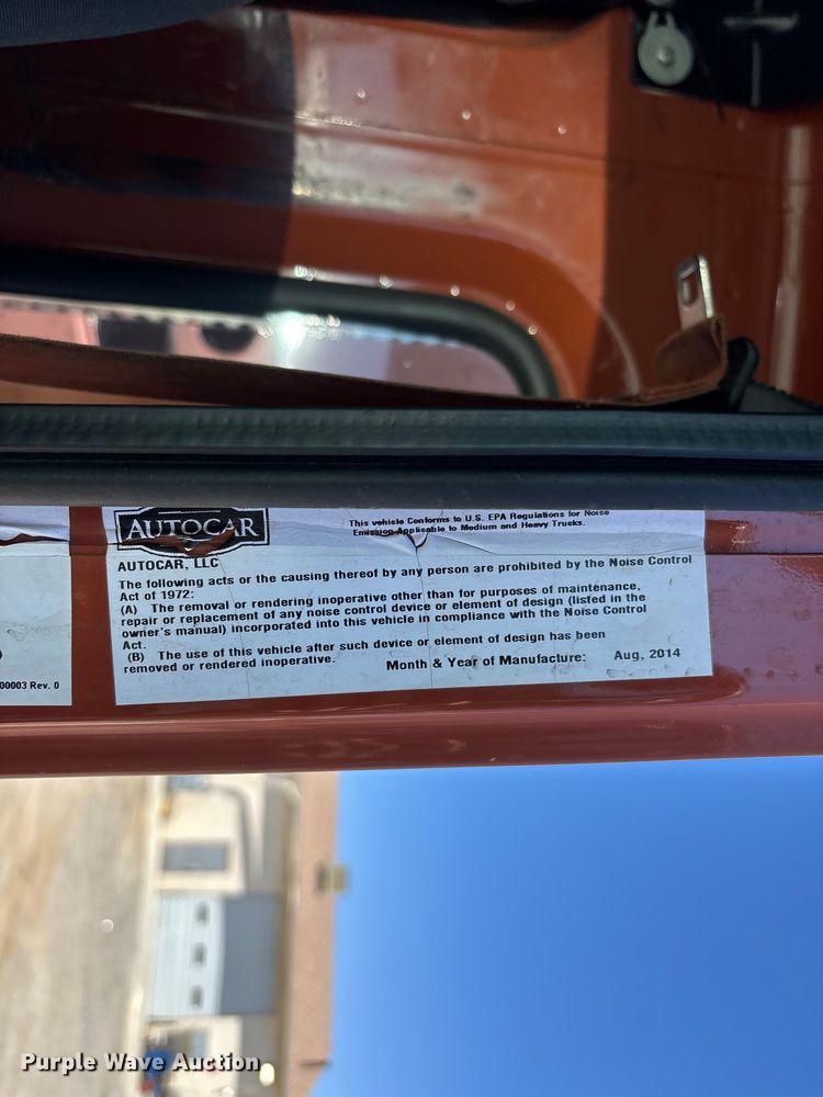 image for item ER7680 2015 Autocar ACX Xpeditor refuse truck