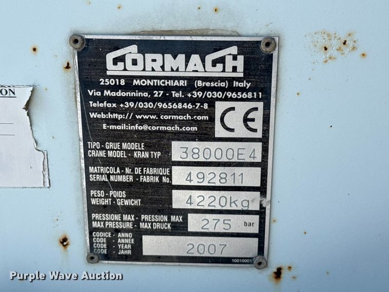 image for item EW4020 2009 Kenworth W900 crane truck
