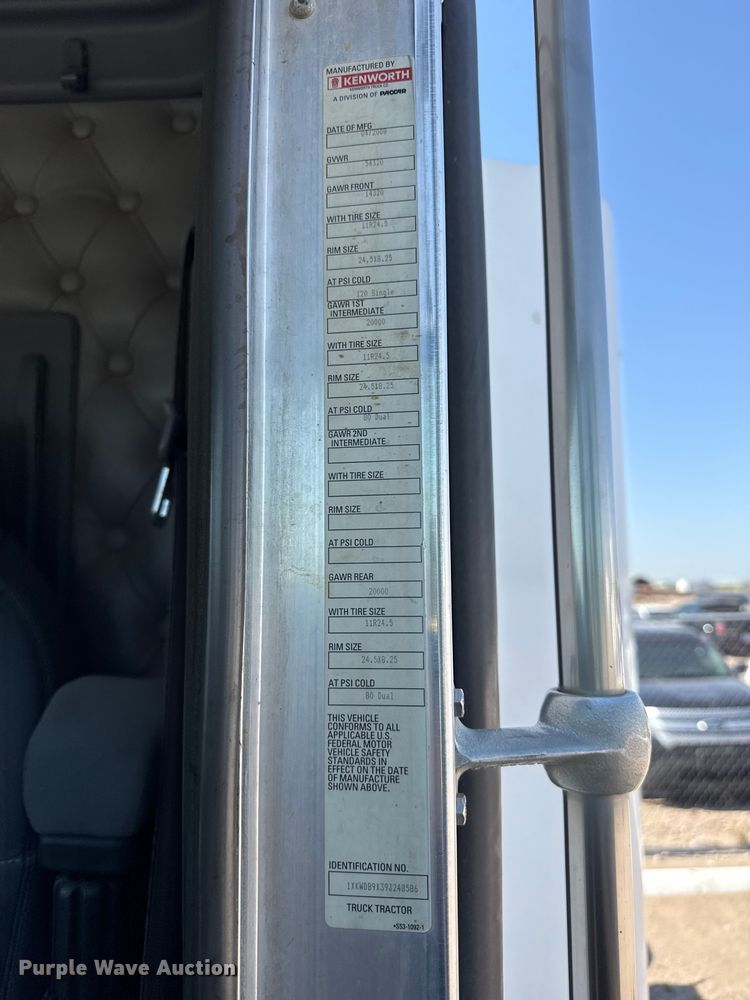 image for item EW4020 2009 Kenworth W900 crane truck