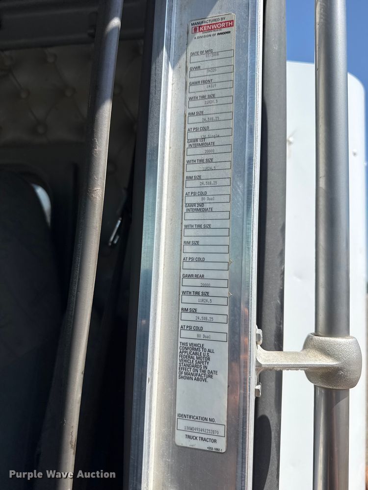 image for item EW4021 2009 Kenworth W900 crane truck