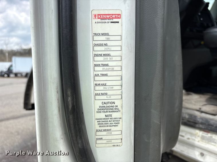 image for item YA3016 2019 Kenworth T880 vacuum truck