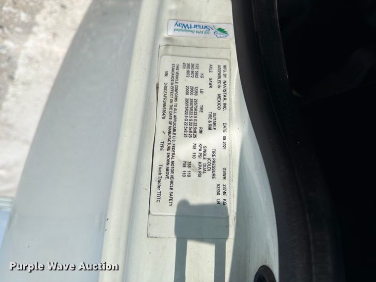 image for item YA4229 2022 International LT625 semi truck