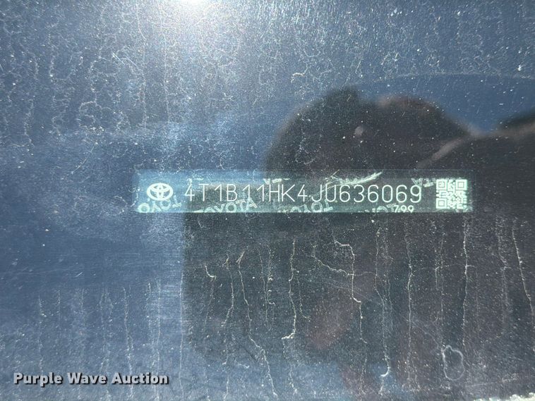 image for item EA4938 2018 Toyota Camry 