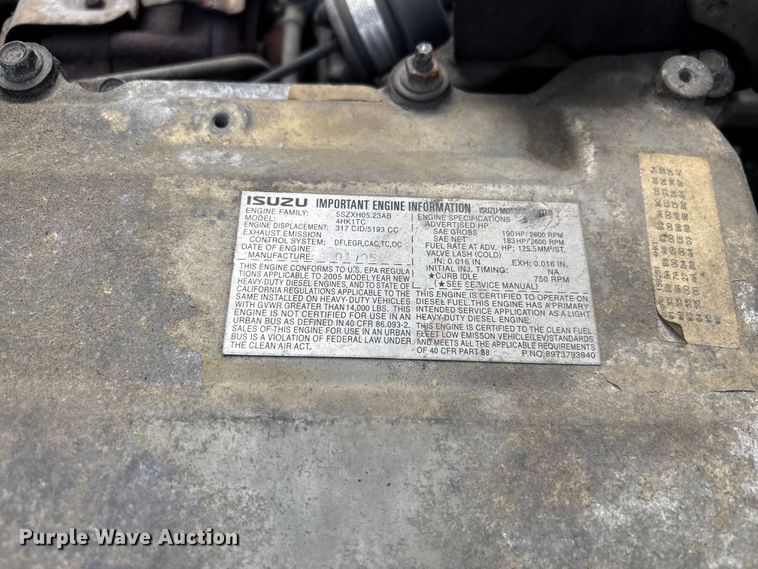 image for item EF1277 2006 Chevrolet W4500 flatbed truck