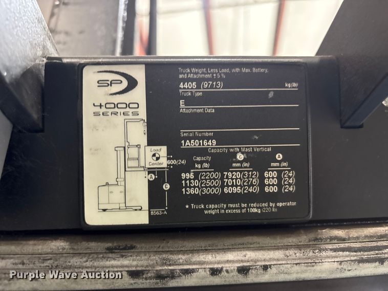 image for item EF1297 2017 Crown SP4050-30 order picker