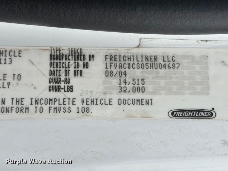 image for item EG9241 2005 Freightliner Business Class M2 box truck