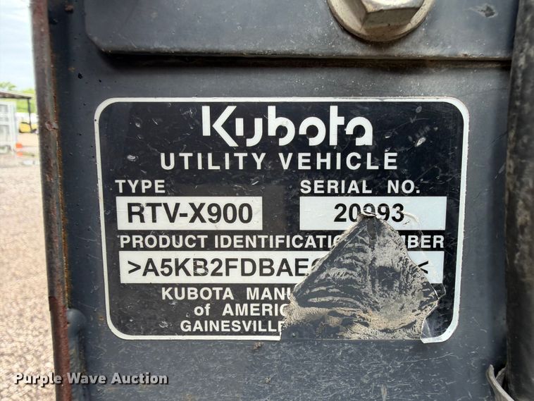 image for item EG9247 2014 Kubota RTV-X900 utility vehicle