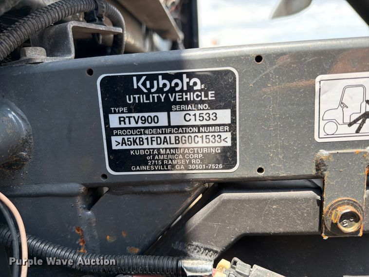 image for item EG9251 2011 Kubota RTV900 utility vehicle