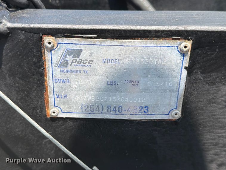 image for item EG9280 2005 Pace American RT8520TA2 enclosed cargo trailer