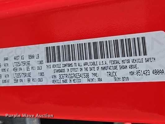 image for item EO7066 2019 RAM  Promaster 2500 van
