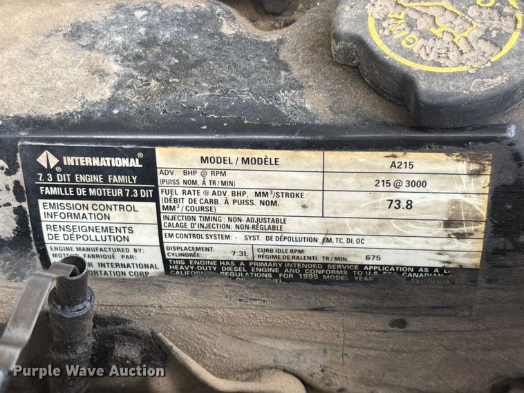 image for item EO8601 1995 Ford F350 XL flatbed pickup truck