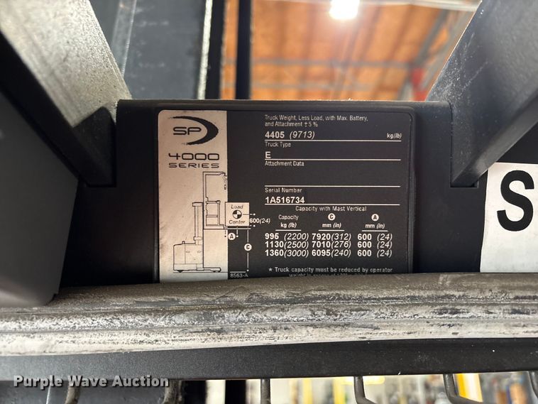image for item EP3011 2018 Crown SP4050-30 order picker