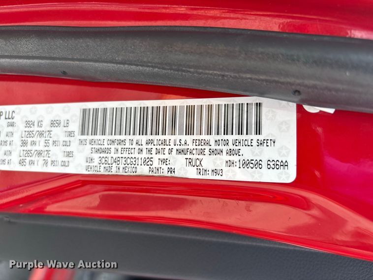image for item ER3171 2012 Dodge Ram 2500 SLT utility bed pickup truck