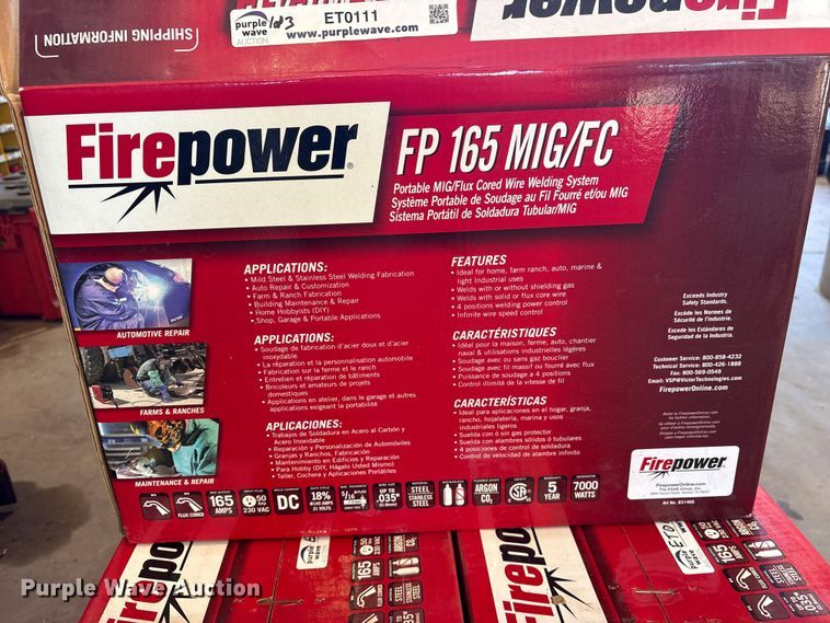 image for item ET0111 (3) FirePower FP 165 MIG/FC welders