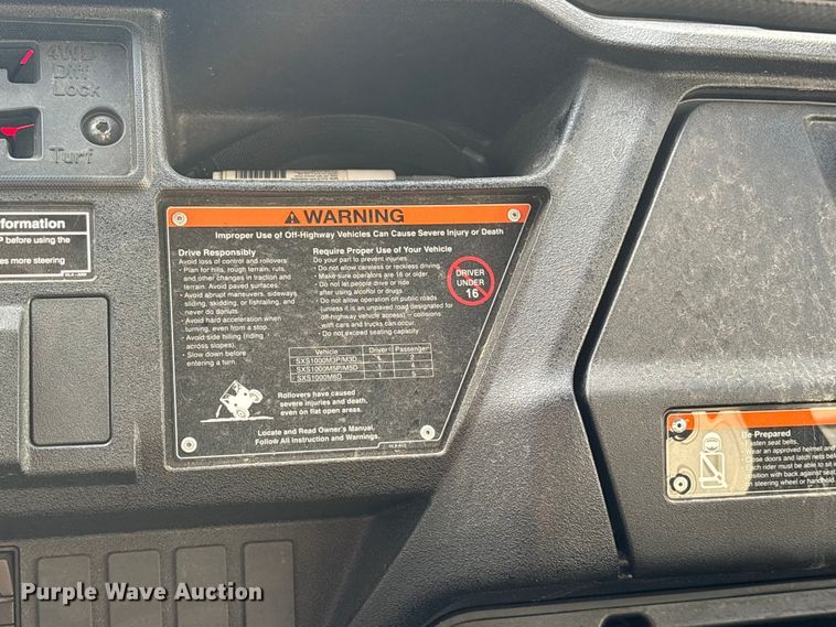 image for item ET0125 2023 Honda SXS1000M utility vehicle