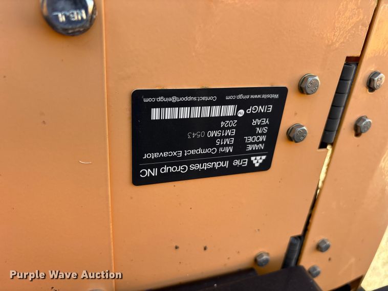 image for item ET0146 2024 Erie EM15 mini excavator