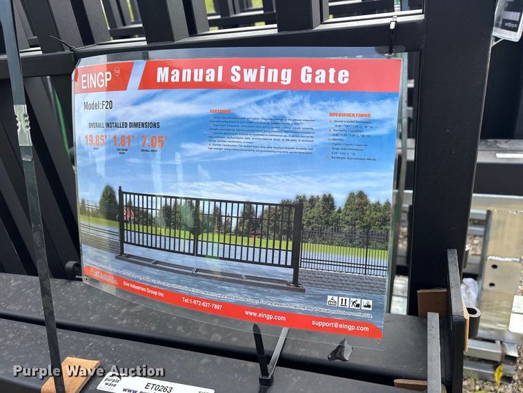 image for item ET0263 Valley Pioneer F20 19.85' Manual Swing Gate