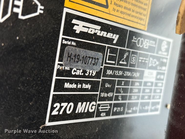 image for item EW4059 Forney 270 MIG welder