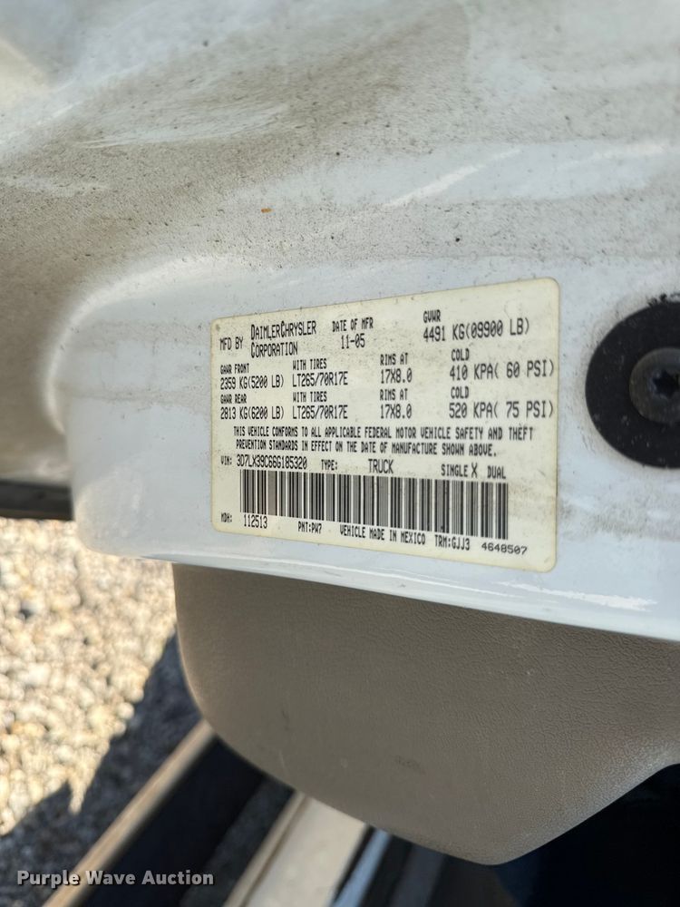 image for item EX1992 2006 Dodge Ram 3500 Crew Cab pickup truck