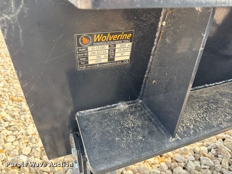 image for item EX2120 2025 Wolverine SG-13-08D skid steer stump grinder