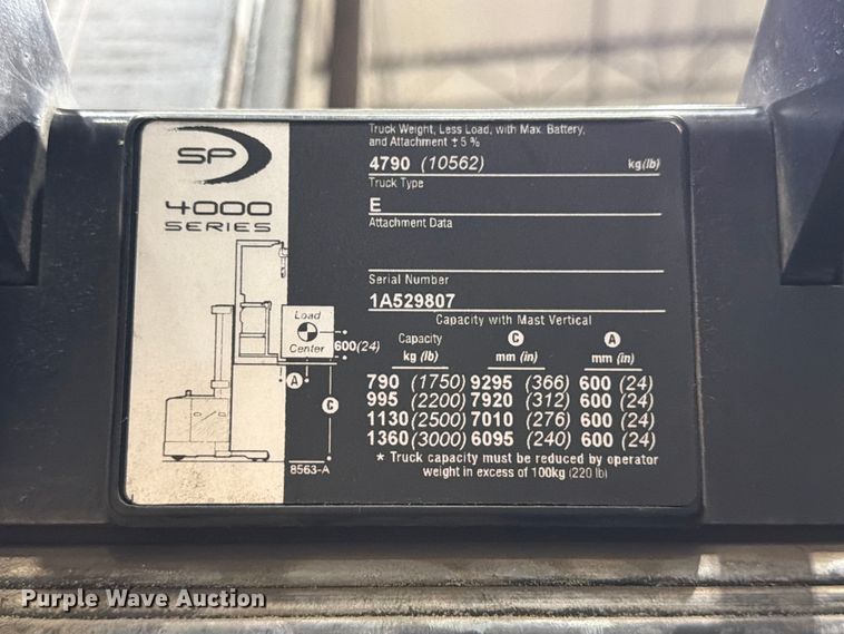 image for item EX3023 Crown SP4050-30 order picker