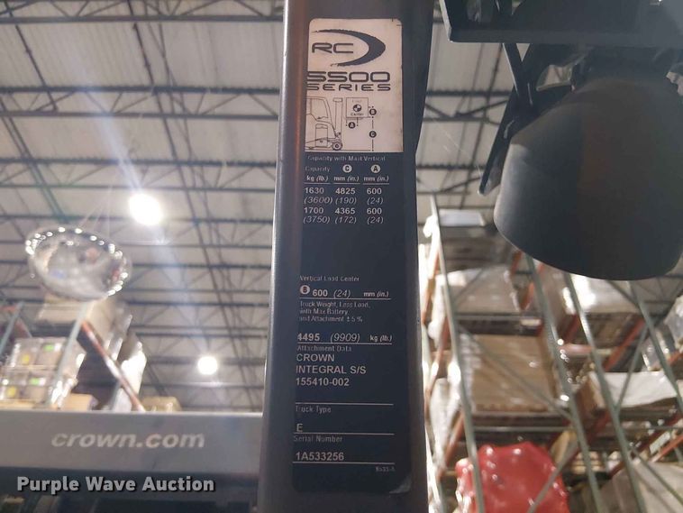 image for item EX3026 2018 Crown RC5545-40 forklift
