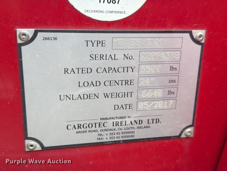 image for item EX3040 2017 Moffett M8 55.3 forklift