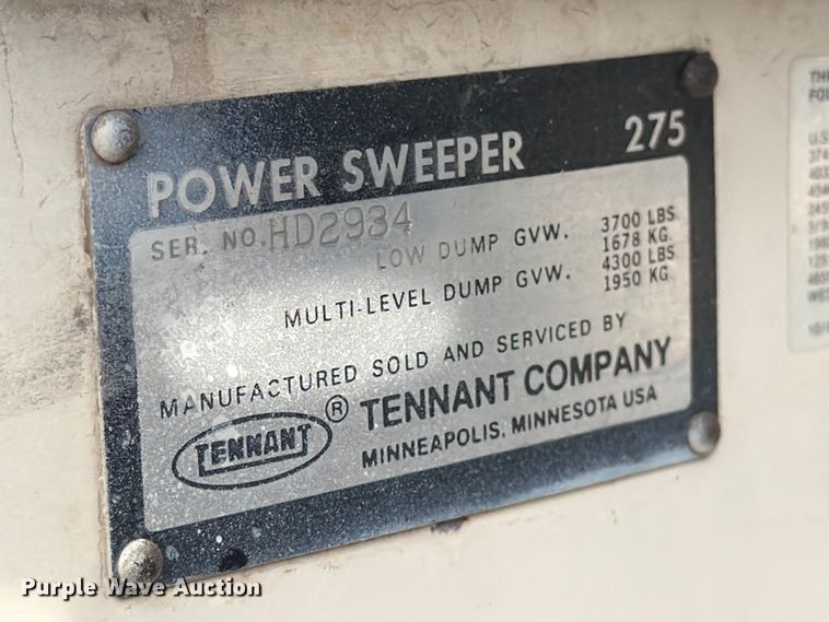 image for item EX4049 Tennant 275 sweeper