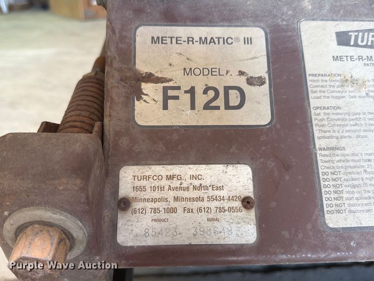 image for item EX4560 Mete-R-Martin III F12D top dresser
