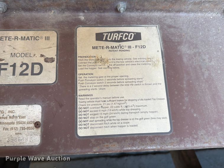 image for item EX4560 Mete-R-Martin III F12D top dresser