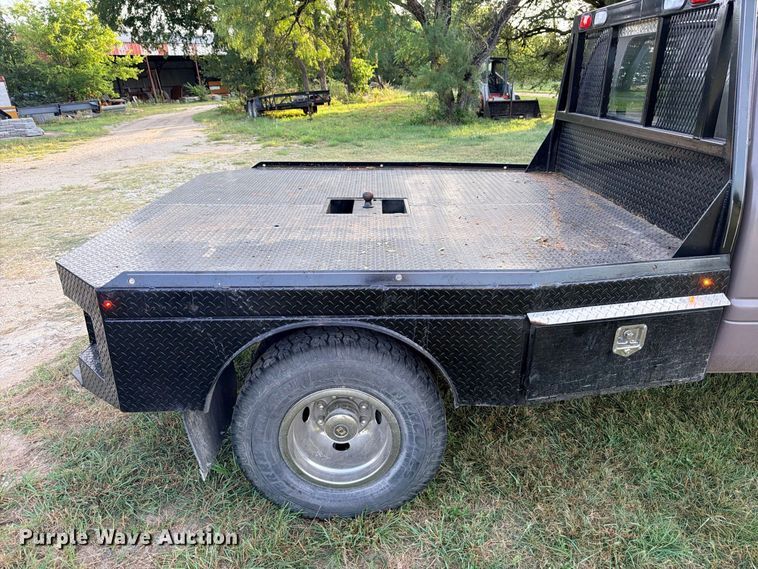 image for item FB8282 1997 Dodge Ram 3500 Ext. Cab flatbed pickup truck