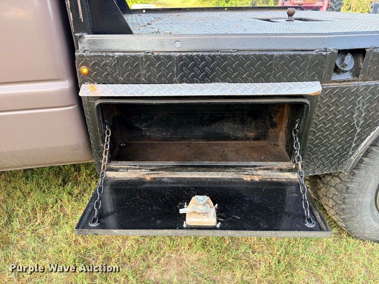 image for item FB8282 1997 Dodge Ram 3500 Ext. Cab flatbed pickup truck