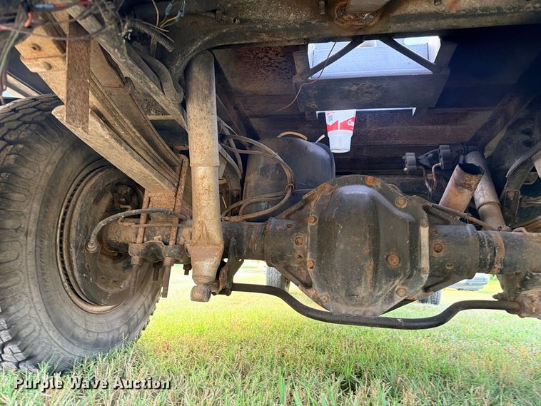 image for item FB8282 1997 Dodge Ram 3500 Ext. Cab flatbed pickup truck