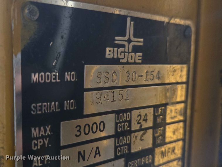 image for item FC0969 BIG JOE SSC 30-154 order picker