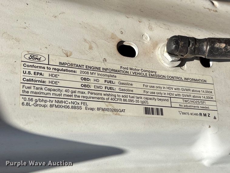 image for item FC2501 2008 Ford F450 flatbed truck