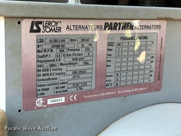image for item FC2510 2011 Ingersoll Rand G25 generator
