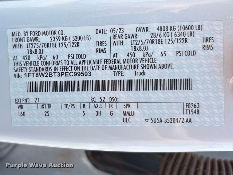 image for item FC2511 2023 Ford F250 Super Duty Crew Cab pickup truck