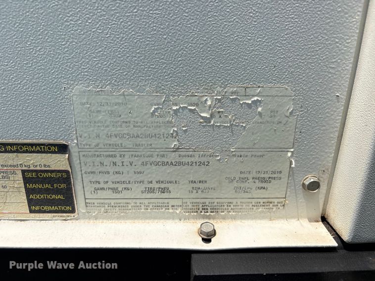 image for item FC2512 2011 Ingersoll Rand G25 generator